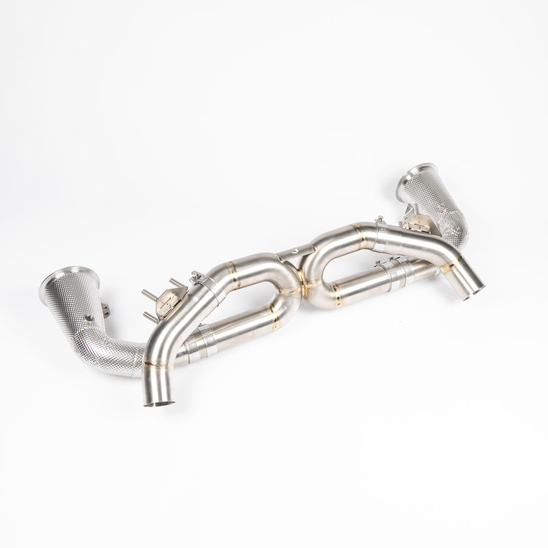 JCR Titanium Race Pipe (Non Silecned / Heat Shielded Cat Deletes) - 992.1 Carrera / Turbo