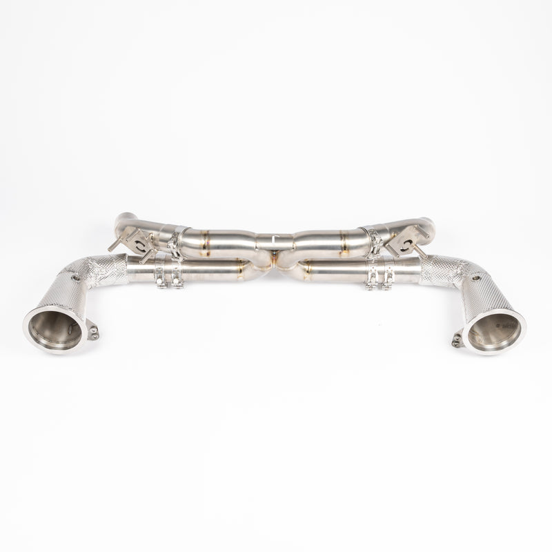 JCR Titanium Race Pipe (Non Silecned / Heat Shielded Cat Deletes) - 992.1 Carrera / Turbo