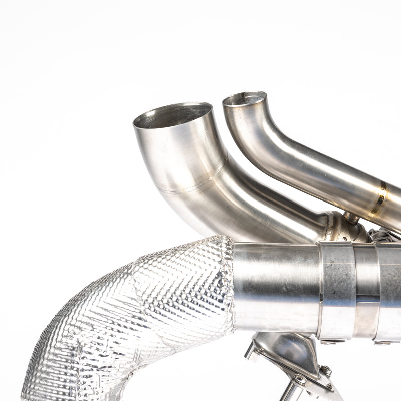 JCR Titanium Race Pipe (Valved / Heat Shielded Cat Deletes) - 992.1 Carrera / Turbo