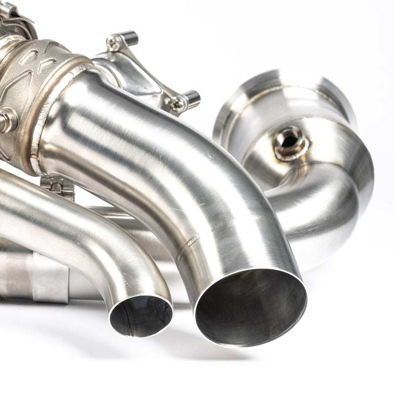 JCR Titanium Race Pipe (Valved / Race Cats) - 992.1 Carrera / Turbo