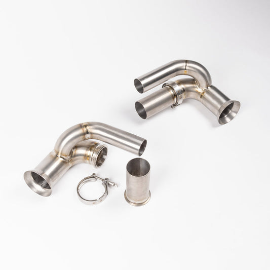 JCR Titanium Side Silencer Bypass (Non Valved) - 991 GT3 / RS